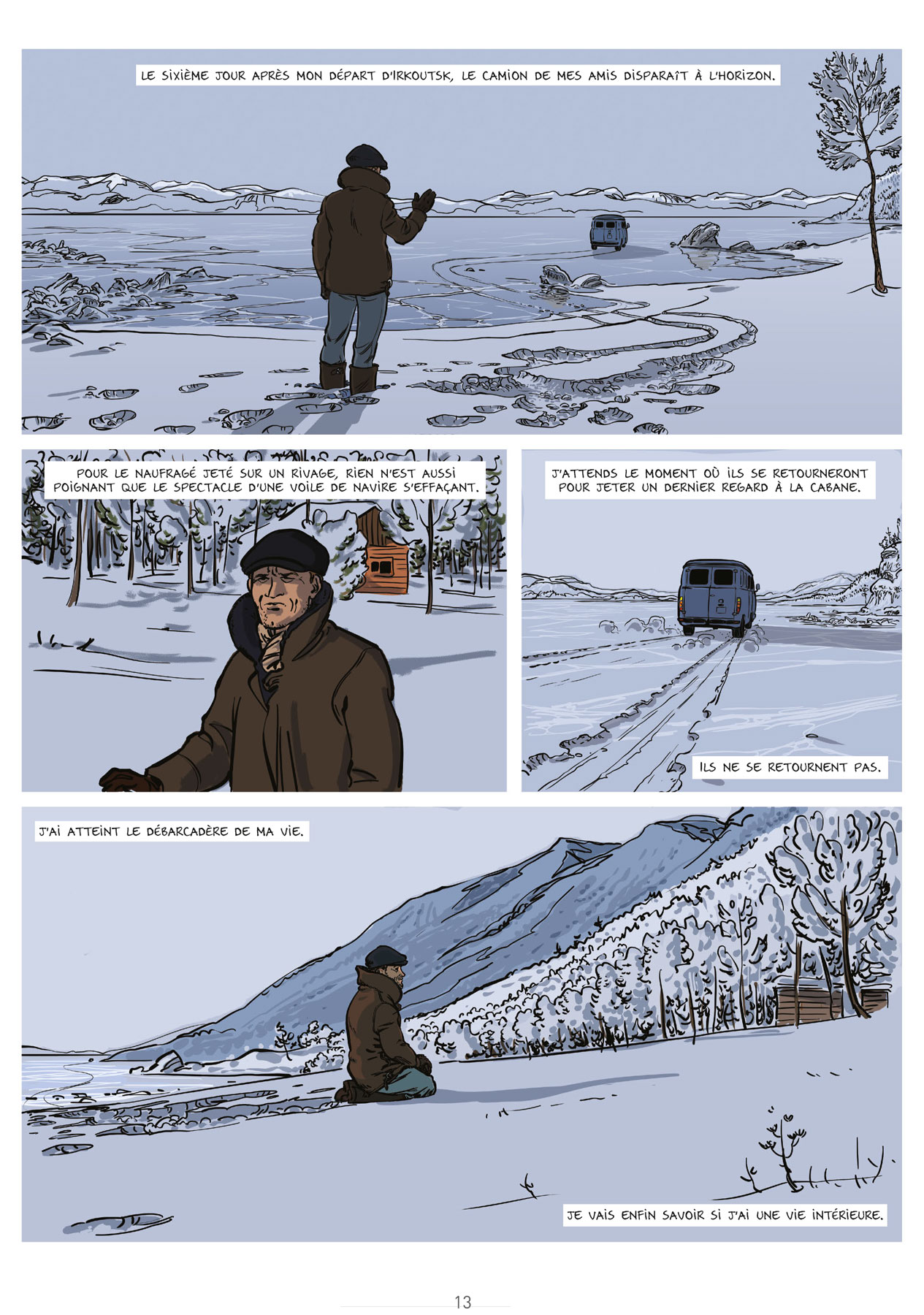 Dans les forêts de Sibérie en BD de Virgile Dureuil d'après le